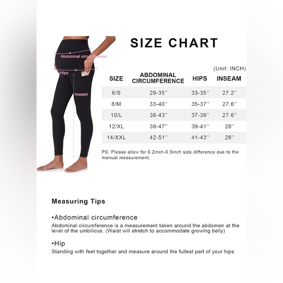 Poshdivah Fleece Lined Maternity Leggings - Picture 6 of 6